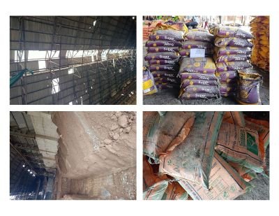 Flood Affected Stocks of Fertilizers such as Rock Phosphate, Green SSP, Finished Goods stock such as BGSSP, Super Formula etc